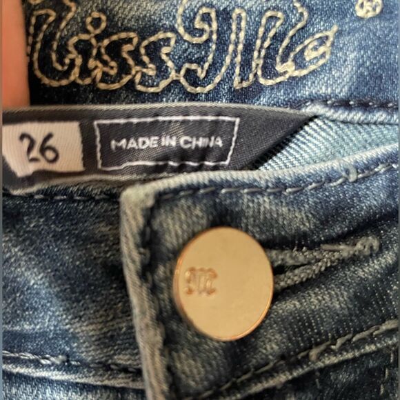 Miss Me “Nicole” 5 Pocket Low Rise Skinny Jeans Medium Wash (Size: 26) - Picture 11 of 14